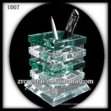 K9 Green and White Crystal Pen Holder